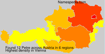 Surname Petre in Austria