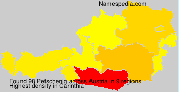 Surname Petschenig in Austria