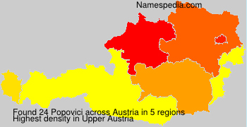 Surname Popovici in Austria