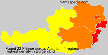 Surname Prinner in Austria