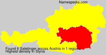 Surname Saletinger in Austria