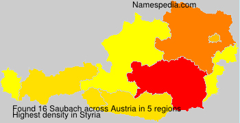 Surname Saubach in Austria