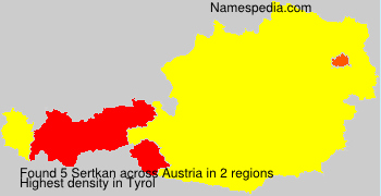 Surname Sertkan in Austria