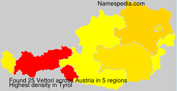 Surname Vettori in Austria