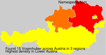 Surname Vosenhuber in Austria
