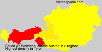 Surname Walzthoni in Austria