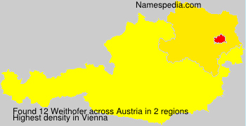 Surname Weithofer in Austria