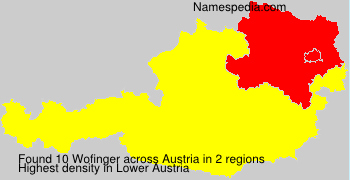 Surname Wofinger in Austria