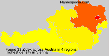 Surname Zidek in Austria