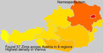 Surname Zima in Austria