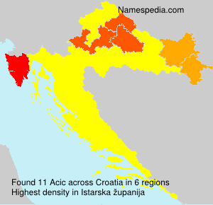 Surname Acic in Croatia