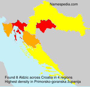 Surname Aldzic in Croatia