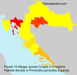 Surname Alijagic in Croatia
