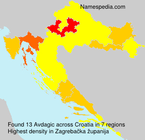 Surname Avdagic in Croatia