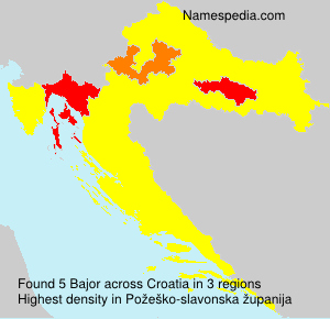 Surname Bajor in Croatia