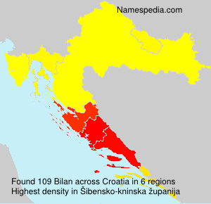 Surname Bilan in Croatia