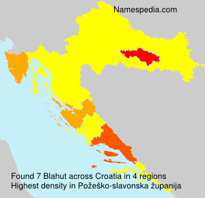 Surname Blahut in Croatia