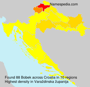 Surname Bobek in Croatia