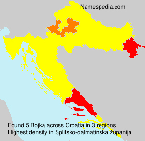 Surname Bojka in Croatia