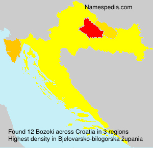 Surname Bozoki in Croatia