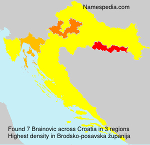 Surname Brainovic in Croatia