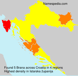Surname Brana in Croatia