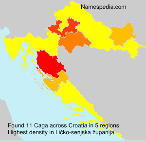 Surname Caga in Croatia