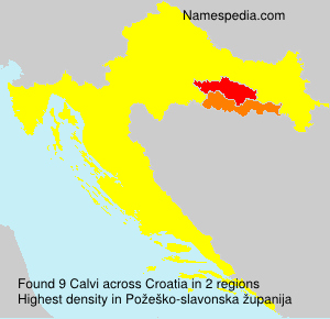 Surname Calvi in Croatia