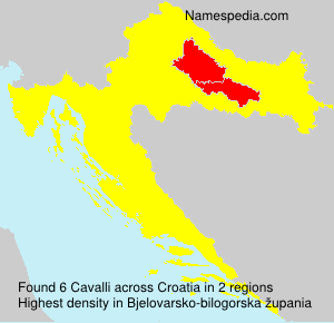 Surname Cavalli in Croatia