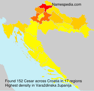 Surname Cesar in Croatia
