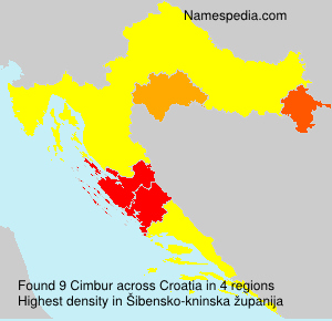 Surname Cimbur in Croatia