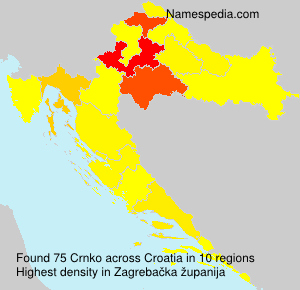 Surname Crnko in Croatia