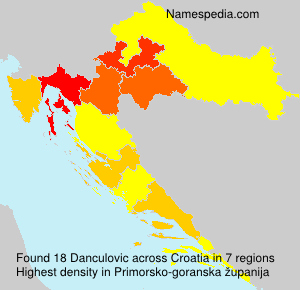 Surname Danculovic in Croatia