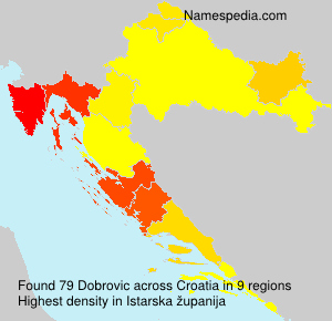 Surname Dobrovic in Croatia