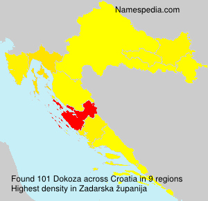 Surname Dokoza in Croatia
