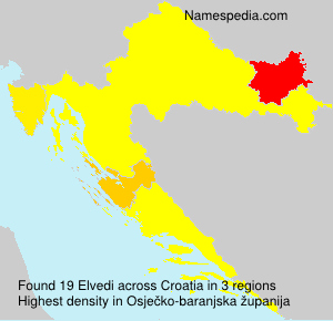 Surname Elvedi in Croatia