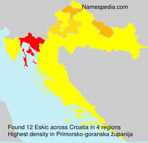 Surname Eskic in Croatia