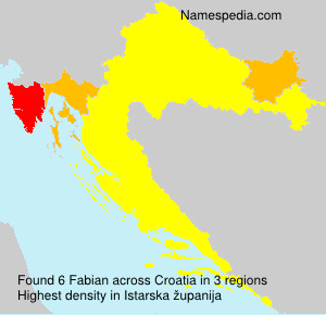 Surname Fabian in Croatia