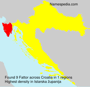 Surname Fattor in Croatia