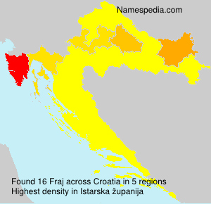 Surname Fraj in Croatia