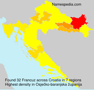 Surname Francuz in Croatia