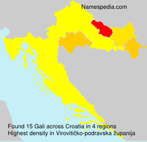 Surname Gali in Croatia