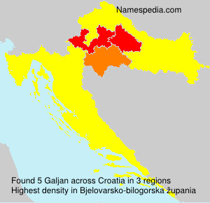 Surname Galjan in Croatia