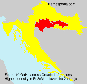 Surname Galko in Croatia