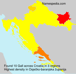 Surname Gall in Croatia