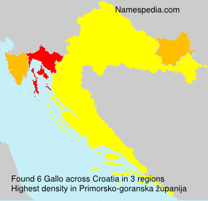 Surname Gallo in Croatia