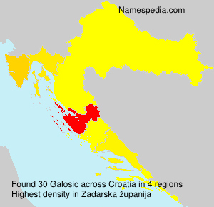 Surname Galosic in Croatia
