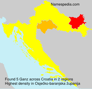 Surname Ganz in Croatia