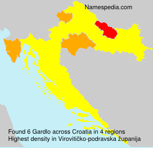Surname Gardlo in Croatia