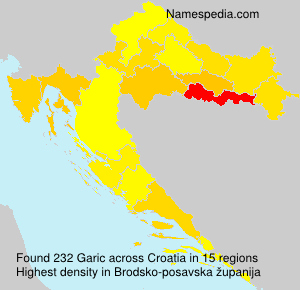 Surname Garic in Croatia